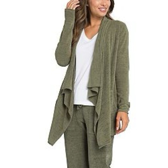 BAREFOOT DREAMS CozyChic Ultra Lite High-Low Cardigan - Picture 1 of 14